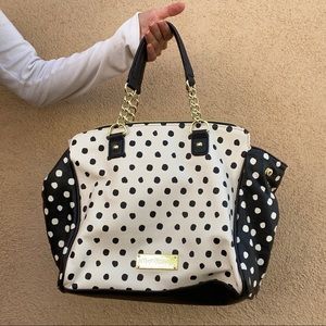 Black & White Polka Dot Betsey Johnson Bag